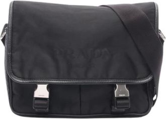 Prada Vintage, unisex, Zwart, ONE Size, Nylon, Pre-owned Nylon Cross Body Bag