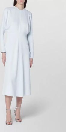 Victoria Beckham midi dress with long sleeves round neckline
