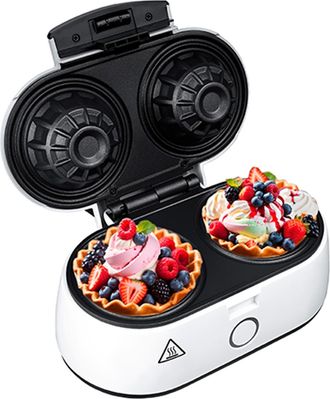 Adler Europe Machine &Agrave; Bols De Gaufres 1400w - Adler Ad3062 Gaufrier Pour Desserts Sucr&eacute;s Et Tartelettes Sal&eacute;es - Rev&ecirc;tement Antiadh&eacute;sif