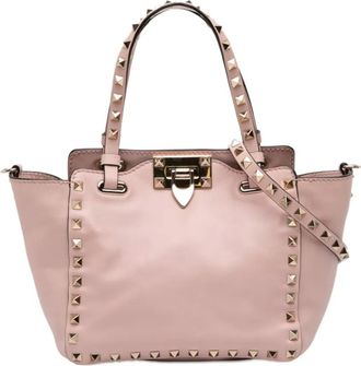 Valentino Garavani 2000-2017 Rockstud Trapeze leren mini-tas - Roze