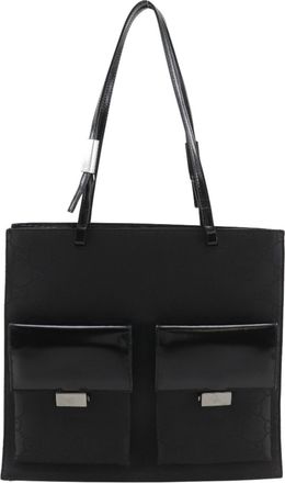 Gucci Black Gg Canvas Tote Bag (Pre-Owned)