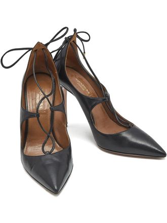 Aquazzura Christy pointed-toe heeled pumps - Black