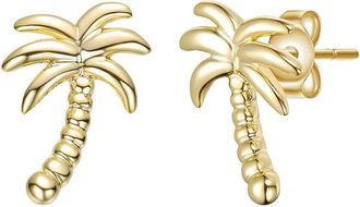 Rachel Glauber 14K Plated Palm Earrings