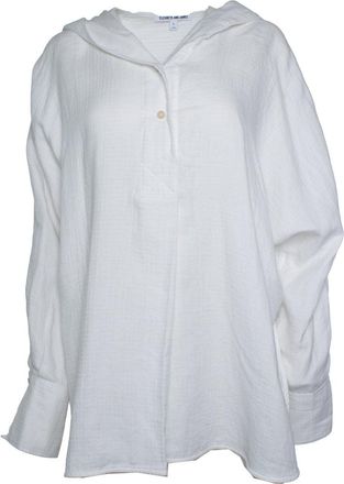 Elizabeth & James Elizabeth & James, white cotton hooded shirt