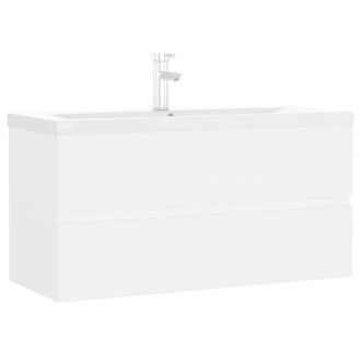 Berkfield Home Sink Cabinet with Built-in Basin White Engineered Wood