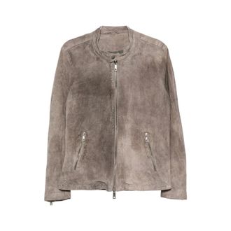 Giorgio Brato Leather Outerwear Giorgio Brato - male - Giorgio Brato - Leather Jackets - Gray - 2XL - Jackets