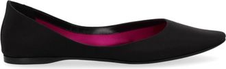 Saint Laurent Black Solid Ballet Flats