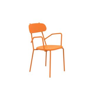 MondoViro Juego de 4 sillones de jard&iacute;n de metal naranja 53x53 cm 84h