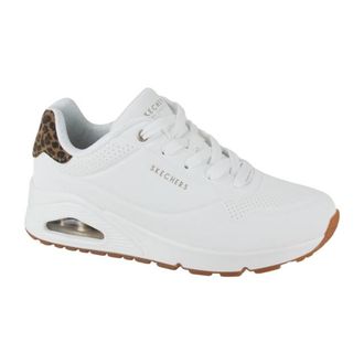 Skechers UNO - Jungle Nite Polyurethaan Dames Witte/Leopard Sneakers