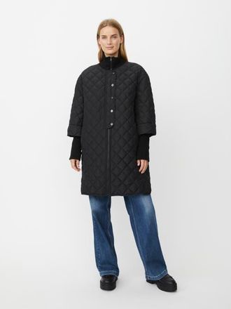 Masai Talvire High Neck Long Sleeve Coat in Black at Nordstrom, Size Xx-Large