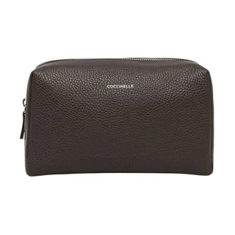 Coccinelle Soft Make-up Tas - unisex - Tassen - Groen - Maat: ONE Size Leer