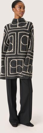 Soaked In Luxury Pullover Casual fit black offwhite