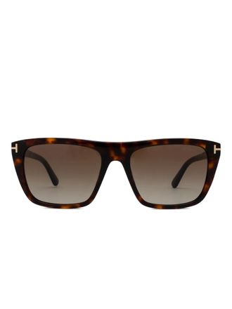 Tom Ford Eyewear Aslan rectangle-frame sunglasses - Brown