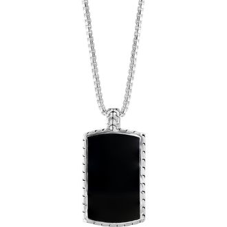 Effy Mens Sterling Silver Onyx Pendant Necklace in Black at Nordstrom Rack