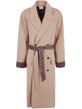 Dr&ocirc;le de Monsieur Long Belted Coat Monogram