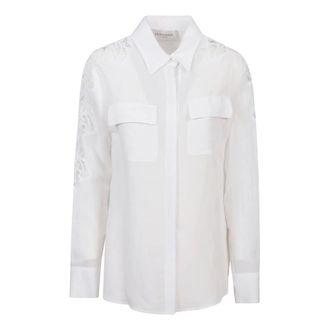 Ermanno Scervino Shirts, female, White, Size: L Lace-Appliqu&eacute; Shirt