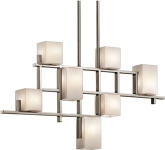 Loops 7 Bulb Chandelier Hanging Pendant LIght Classic Pewter LED G9 3.5W Bulb