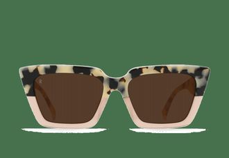 Raen Optics Womens Keera Cat-Eye Sunglasses In Ivory Coral / Carob
