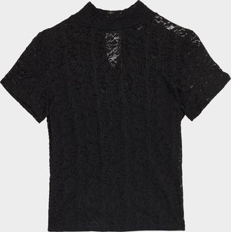 Paige June Floral Lace Tee