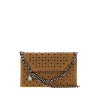 Stella McCartney Camel Alter Suede Falabella Crossbody Bag Brandy Borse A Mano