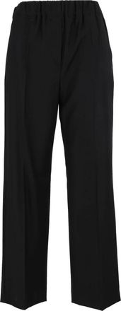 Max Mara Hateley Wide Broeken - Dames - Broeken - Zwart - Maat: M Wol