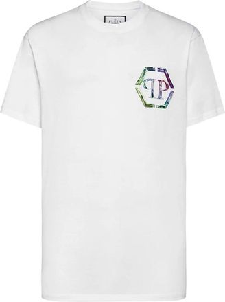 Philipp Plein Wit T-shirt - Heren - T-shirts - Wit - S - Katoen - Tops