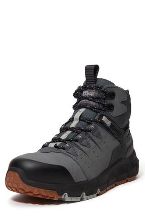 Timberland Tempe 6-Inch Soft Toe Waterproof Work Boot in Medium Grey Leather at Nordstrom, Size 11.5