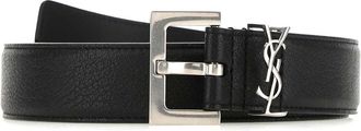 Saint Laurent Black Nappa Leather Belt
