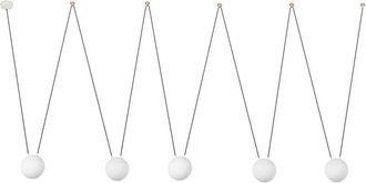 Faro Barcelona Faro Mine - L&aacute;mpara Colgante De Suspensi&oacute;n Blanca 5 Luces, E27