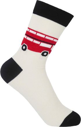 Peper Harow London Bus Womens Socks - Cream