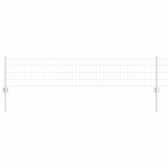 Berkfield Home Euro Fence with 11 U Posts Silver 0, 4x25 m Steel