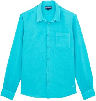 Vilebrequin Camicia in lino - Verde
