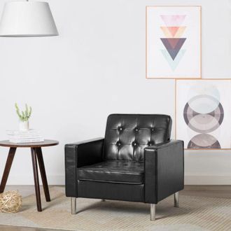 vidaXL Poltrona Nera 75x70x75 cm Similpelle - Vidaxl