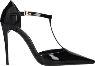 Dolce & Gabbana Black Leather High Heel Womens Pumps