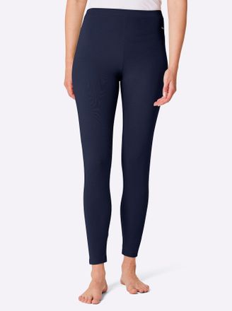 Feel Good Leggings FEEL GOOD, Damen, Gr. 36/38, Normalgr&ouml;ssen, blau (marine), 95% Baumwolle, 5% Elasthan, unifarben, Hosen Leggings