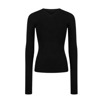 Rick Owens Long Sleeve Tops, female, Black, Size: XS Temple Top
