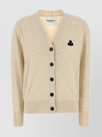 Isabel Marant cotton wool v-neck long-sleeve cardigan