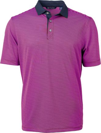 Cutter & Buck Virtue Eco Pique Micro Stripe Recycled Mens Polo