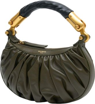 Balmain Womens Mini Bag Green Calfskin
