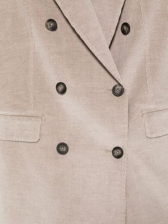 Tagliatore Double-Breasted Corduroy Blazer - Beige
