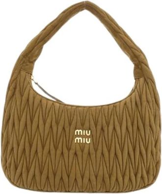 Miu Miu Tweedehands leren handtassen - Dames - Vintage Schoudertas - Groen - ONE Size - Vintage