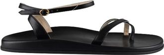 The Row Hugh Ankle Strap Sandal - Dames - Sandalen - Zwart - 36 EU - Leer - Schoenen