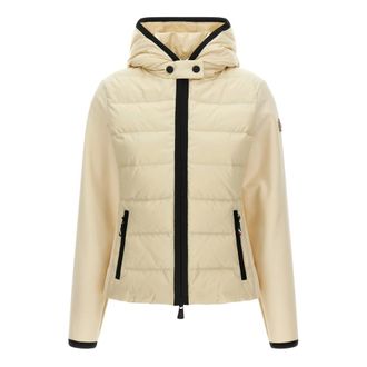 Moncler Gewatteerd vest met ritssluiting - Dames - Jassen - Wit - Maat: XS Zijde
