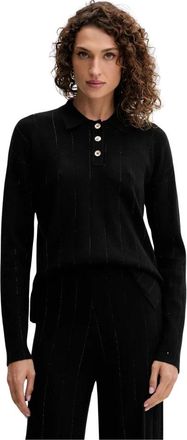 Fracomina Round-neck Truien - Dames - Ronde hals truien - Zwart - M - Polyester - Truien & Vesten