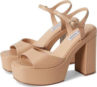 Steve Madden Odina Womens Wedge Shoes Tan Leather : 9.5 M, Leather/Suede