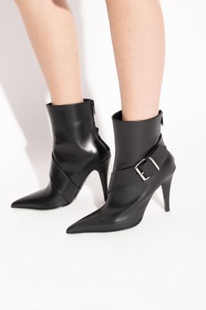 Alexander McQueen Heron Heeled Ankle Boots, Womens, Black