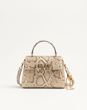 Valentino Garavani Borsa A Mano Piccola Valentino Garavani Vsling In Pitone Donna CREMA/BIANCO UNI