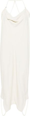 Viktor & Rolf Upside-down crepe slip dress - women - Viscose/Acetate - S - Neutrals