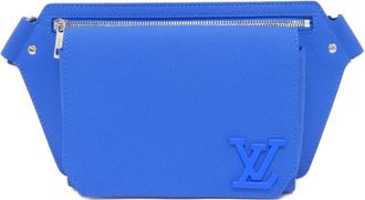 Louis Vuitton Blue Leather Shoulder Bag (Pre-Owned)