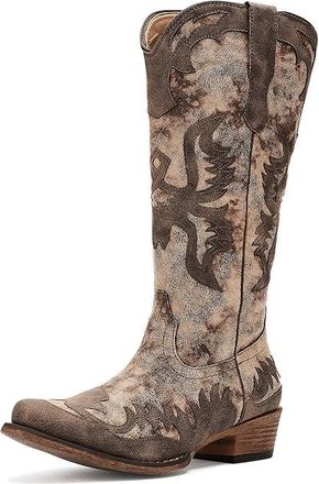 Roper Maria Cowboy Womens Boots Brown : 8.5 B - Medium, Synthetic